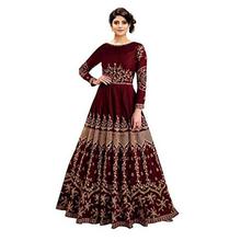 SALE- Bhurakhiya Women's Embroidery Colour Maroon Semi