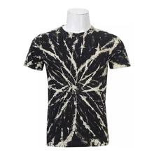 Black/Cream Tie Dye T-shirt For Men-Black