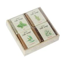 Pack Of 4 Natural Hand-Made Silk Soap - 30gm Each