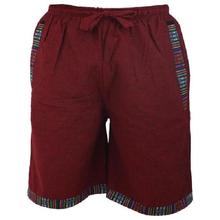 Red Linen Shorts for Men