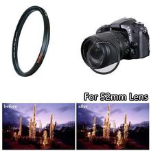 ZOMEI 52mm Star Effect Lens Filter 4 Points Line Optical Glass For DSLR Camera-Black