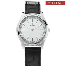 Titan White Dial Black Strap Analog Watch For Men - (99001SL02)