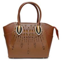 Brown Printed Rhine Stone Handbag For Women