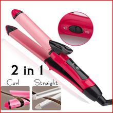 2 in 1 Hair Beauty Set Hair Curlers and Hair Straightener Nova