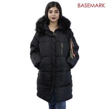 BASEMARK Faux Fur Hooded Long Jacket For Women (014-058)