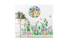 Watercolor Cactus Bird Butterfly Wall Sticker