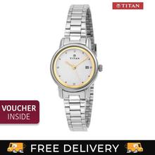 Titan 2572SM01 Silver Strap Analog Watch For Women