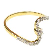 14 Ct Gold With Diamond Embellished Ring For Women