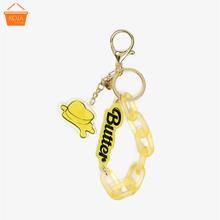 KOJA KPOP BTS BUTTER Acrylic LOGO Keychain BTS Merchandise Cute Creative Pendant LOGO Keychain