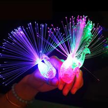 Children's Light-emitting Toys Colorful Kids Luminous Ring Lamp Peacock Shape Finger Light