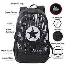 POLE STAR Polyester 30L Black Backpack with Laptop Compartment