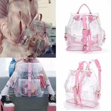 FashionieStore  Women's Clear Plastic See Through Security Transparent Backpack Bag Travel Bag