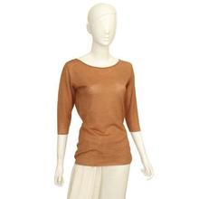 Brown t-shirt-soft thin wool by Voto Nepal (2.8 19 m)