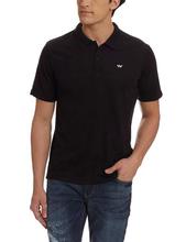 Wildcraft Essential Polo Solid T-Shirt For Men- Black