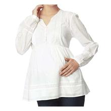 Nine Maternity White Flared Top For Women - 5514