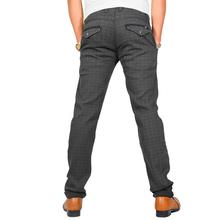 Virjeans Stretchable Cotton Check Chinos Pant for Men (VJC 712) Slate Grey