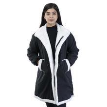 Inner Fur Hooded Long Jacket For Women