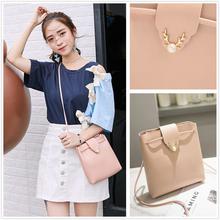 Faint Pink Pearl Lock Sling Bag For Women