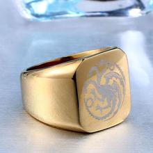 New Game Of Thrones Targaryen House Logo Fire Dragon Ring