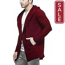 SALE-Veirdo Men's Cotton Blend Hooded Cardigan