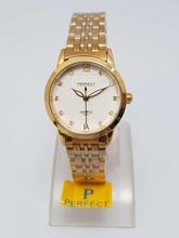 PERFECT  Full Gold Chain Analog Watch with White Dial For Women