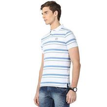 Classic Polo Striped White T-shirt for Men