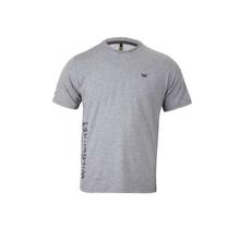 Wildcraft Grey Melange Printed Crew T-Shirt For Men