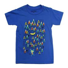 Royal Blue Trees Printed T-Shirt For Boys