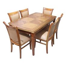 Sunrise Furniture 6-Seater Wooden Dining Table - Light Walnut