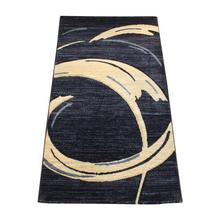 Navy Blue/Cream Abstract Printed Floor Carpet (160 x 230cm)