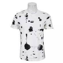 White Printed Short Sleeves T-Shirt For Men