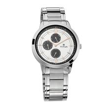 Titan Neo White Dial Chronograph Watch For Men - 1769SM02