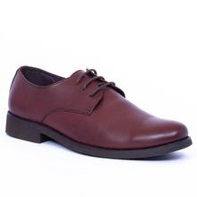 Caliber Shoes WineRed Derby Lace-up Formal Shoes For Men - 418C