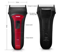 POVOS PS2203 Rechargeable Electric Shavers For Men Foil Shaver Beard Razor Waterproof Reciprocating Shaving Trimmer