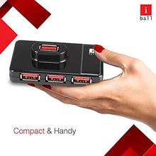 iBall Piano 430 USB 3.0 Super-Fast 4 Port Hub (Black)