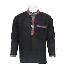 Black Bhutani Designed Kurta Shirt For Men