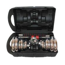 Chrome Dumbbell Set, Adjustable Spinlock York Fitness Gym Dumbbell Set 20kg