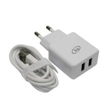 BN High Quality Dual USB Charger For Smartphone - White