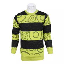 Striped With Swirl Printed Round Neck T-shirt For Men