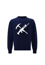 Fortnite Gun Cross Blue Printed Sweatshirt