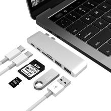 Type-C 6 in 1 Multi-Port Hub Adapter With USB-C Charging Port