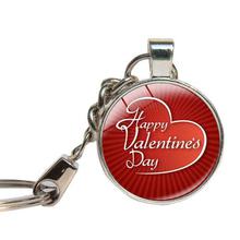 Valentine Day Keychain Glass Cabochon Girlfriend Gifts