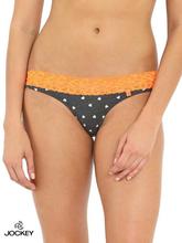 Jockey POP Orange/Black Printed Bikini Brief For Women - FP47