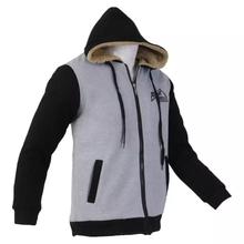 Grey/Black Inside Fur Hooded Jacket For Men