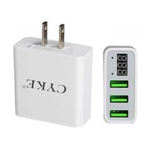 CYKE HKL-USB32 5V 3A 3-Port USB Wall Charger Travel Charger with Digital Display, US Plug