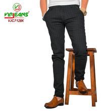 Virjeans Stretchable Cotton Check Chinos Pant for Men (VJC 712) Black