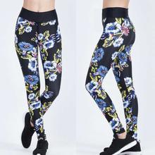 Women High Waist Sport Gym Yoga Floral Printed Legging Pants Athletic Trouser