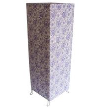 Floral Box Designed Medium Lamp Stand With Holder - White/Purple