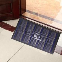 Non-Slip Welcome Doormat Textured 'Welcome' Printed 27" x 18" Door Mat