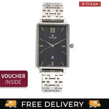 Titan 1738SM02 Karishma Black Dial Analog Watch For Men- Silver